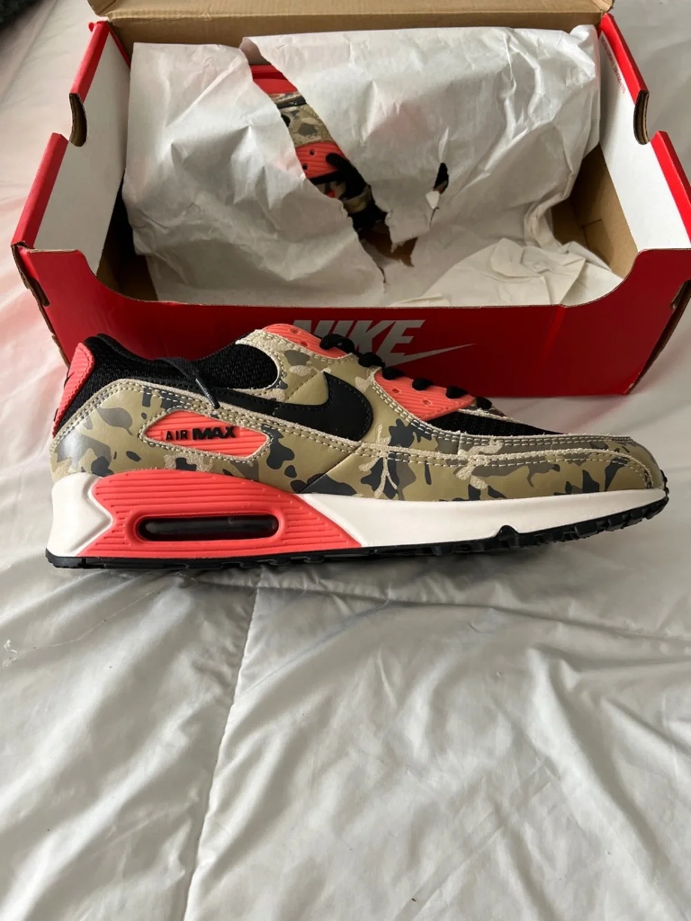 Nike Air Max 90 Duck Camo Magic Ember(Coral/Orange) size 11 - Picture 3 of 3